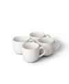 Fable Mugs, Set Of 4 In Cloud White