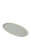 Fable Oval Serving Platter In Gray