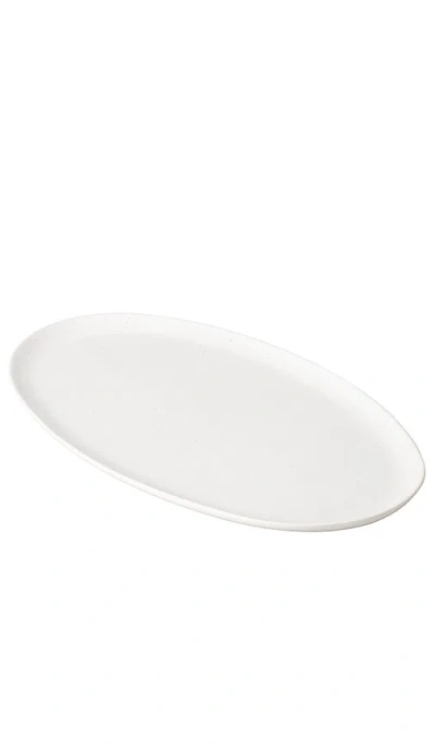 Fable The Oval Serving Platter In Speckled White