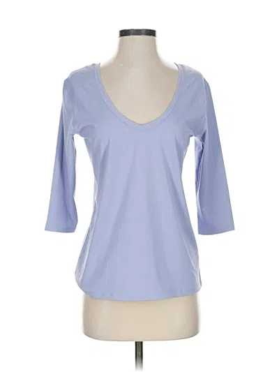 Pre-owned Fabletics 3/4 Sleeve T-shirt In Purple