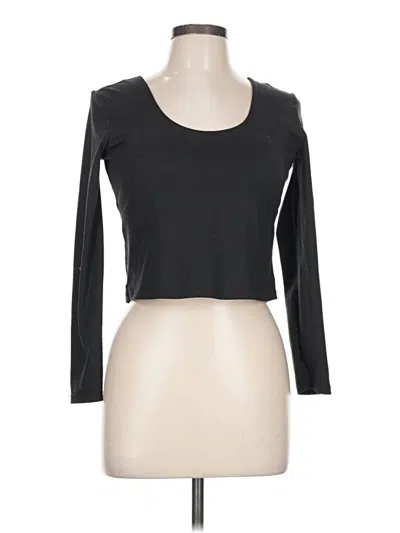 Pre-owned Fabletics 3/4 Sleeve T-shirt In Black