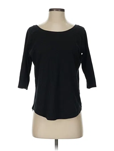 Pre-owned Fabletics 3/4 Sleeve T-shirt In Black