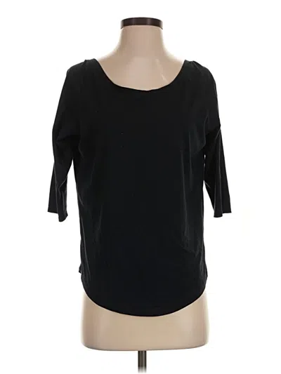 Pre-owned Fabletics 3/4 Sleeve T-shirt In Black