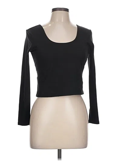 Pre-owned Fabletics 3/4 Sleeve T-shirt In Black