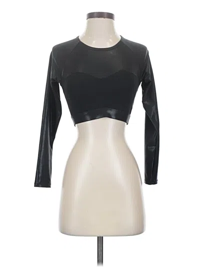 Pre-owned Fabletics 3/4 Sleeve T-shirt In Black