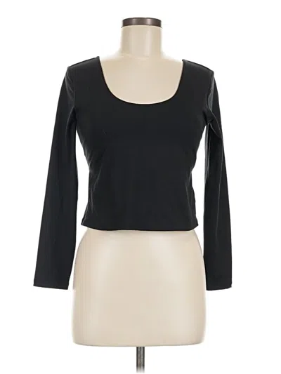 Pre-owned Fabletics 3/4 Sleeve T-shirt In Black