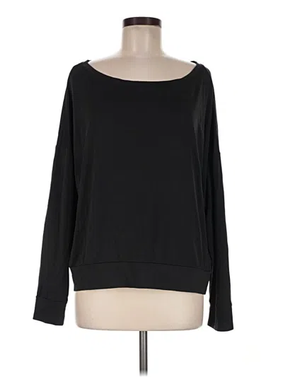 Pre-owned Fabletics 3/4 Sleeve T-shirt In Black