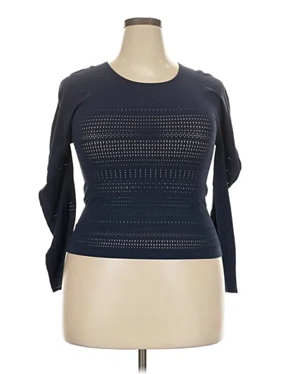 Pre-owned Fabletics 3/4 Sleeve T-shirt In Blue