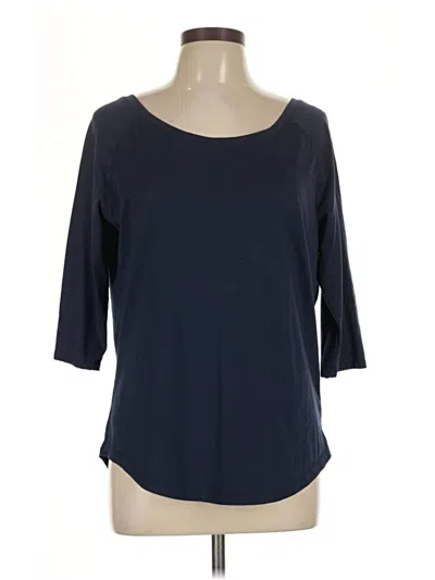 Pre-owned Fabletics 3/4 Sleeve T-shirt In Blue