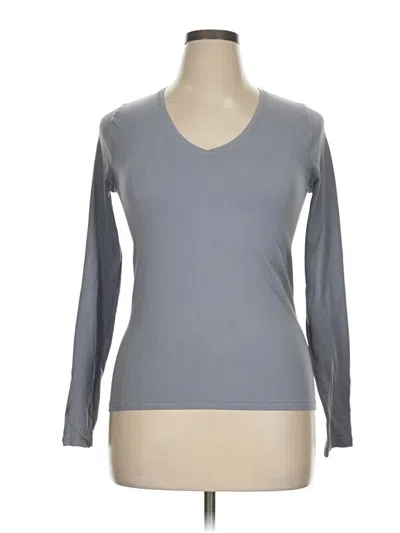 Pre-owned Fabletics 3/4 Sleeve T-shirt In Gray