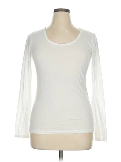 Pre-owned Fabletics 3/4 Sleeve T-shirt In Ivory