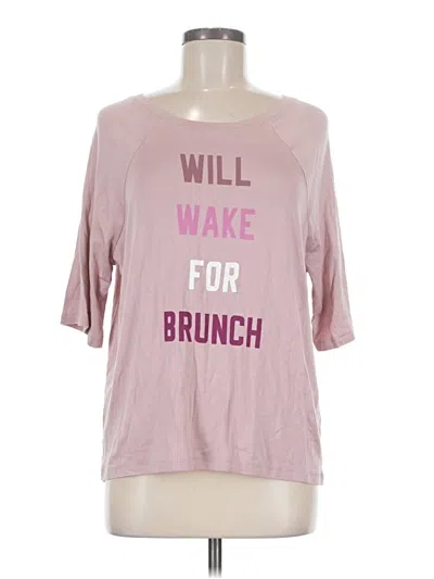 Pre-owned Fabletics 3/4 Sleeve T-shirt In Pink