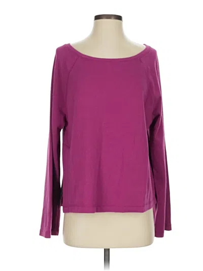 Pre-owned Fabletics 3/4 Sleeve T-shirt In Purple