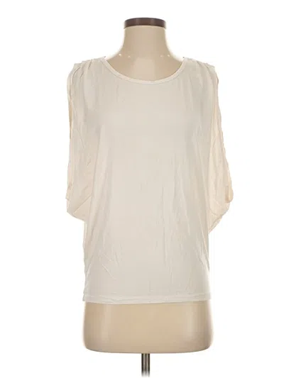 Pre-owned Fabletics 3/4 Sleeve T-shirt In White