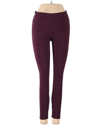 Pre-owned Fabletics Active Pants In Burgundy
