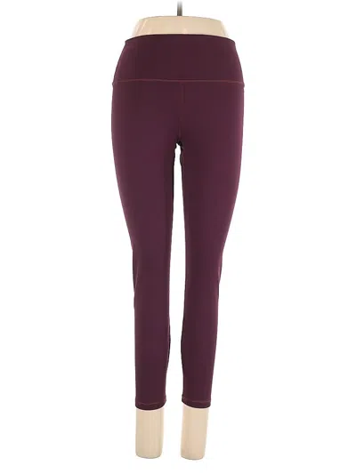 Pre-owned Fabletics Active Pants In Burgundy