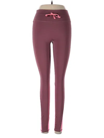 Pre-owned Fabletics Active Pants In Burgundy