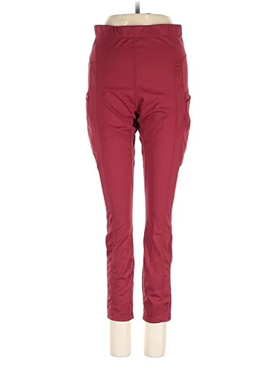 Pre-owned Fabletics Active Pants In Burgundy