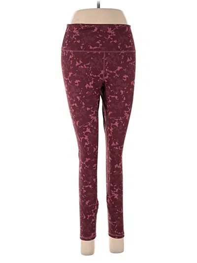 Pre-owned Fabletics Active Pants In Burgundy