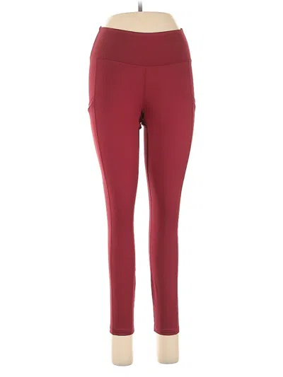 Pre-owned Fabletics Active Pants In Burgundy