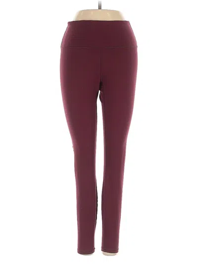 Pre-owned Fabletics Active Pants In Burgundy