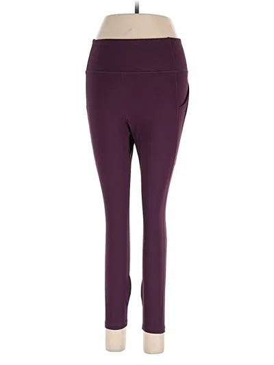 Pre-owned Fabletics Active Pants In Burgundy