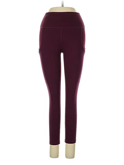 Pre-owned Fabletics Active Pants In Burgundy