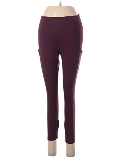 Pre-owned Fabletics Active Pants In Burgundy