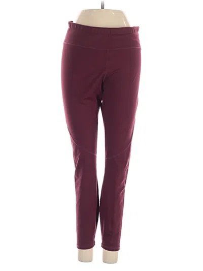 Pre-owned Fabletics Active Pants In Burgundy