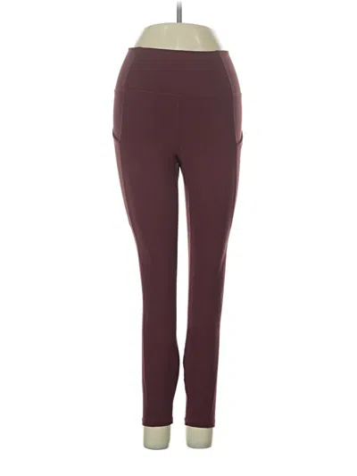 Pre-owned Fabletics Active Pants In Burgundy