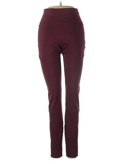 Pre-owned Fabletics Active Pants In Burgundy