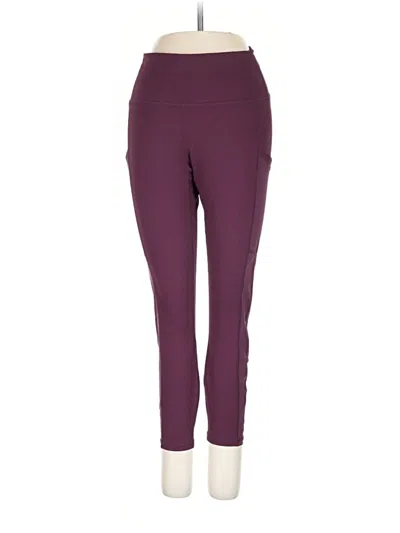 Pre-owned Fabletics Active Pants In Burgundy