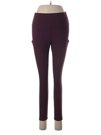 Pre-owned Fabletics Active Pants In Burgundy