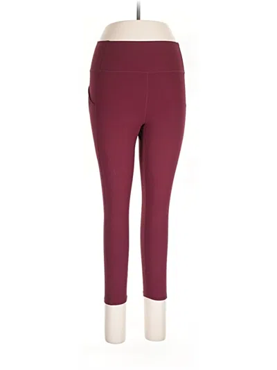 Pre-owned Fabletics Active Pants In Burgundy