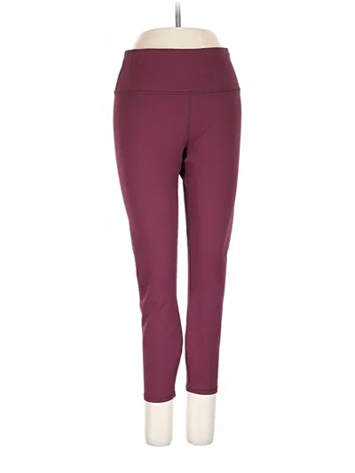 Pre-owned Fabletics Active Pants In Burgundy