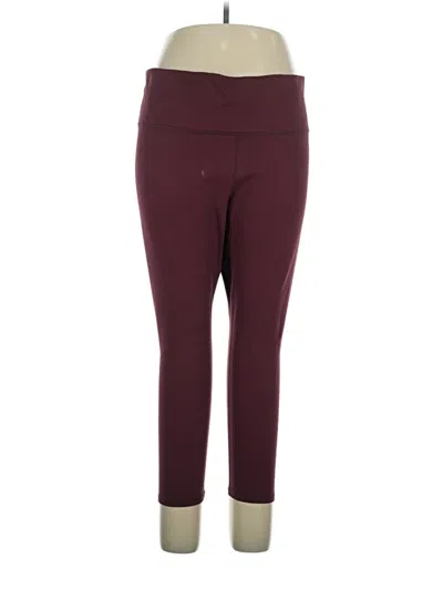 Pre-owned Fabletics Active Pants In Burgundy