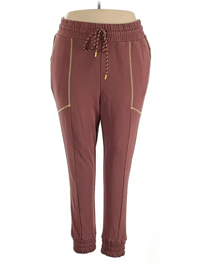 Pre-owned Fabletics Active Pants In Burgundy