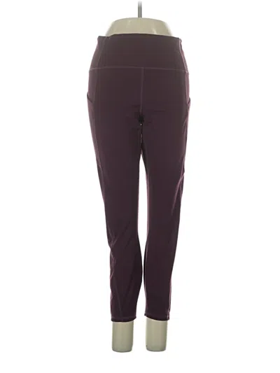 Pre-owned Fabletics Active Pants In Burgundy