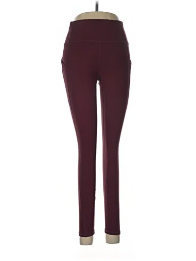 Pre-owned Fabletics Active Pants In Burgundy