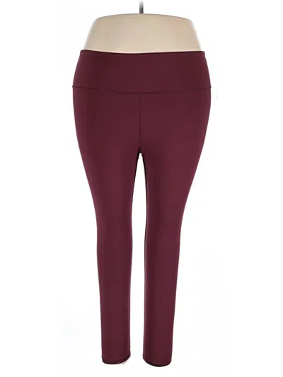 Pre-owned Fabletics Active Pants In Burgundy