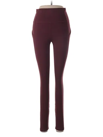 Pre-owned Fabletics Active Pants In Burgundy