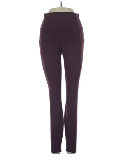 Pre-owned Fabletics Active Pants In Burgundy