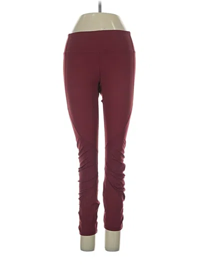 Pre-owned Fabletics Active Pants In Burgundy