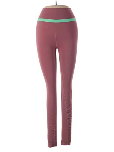 Pre-owned Fabletics Active Pants In Burgundy