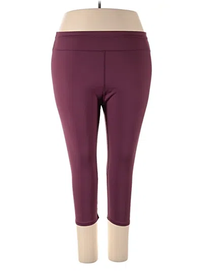 Pre-owned Fabletics Active Pants In Burgundy