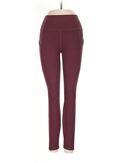 Pre-owned Fabletics Active Pants In Burgundy