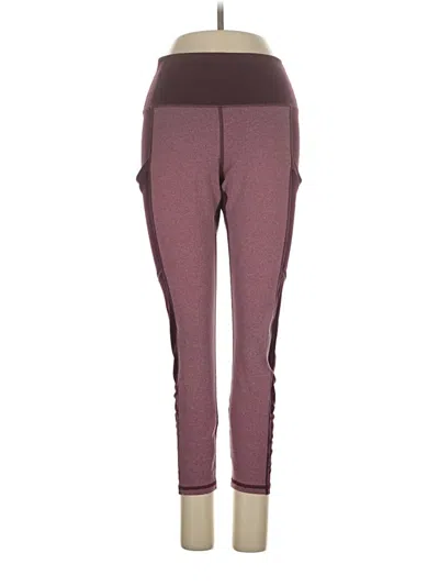 Pre-owned Fabletics Active Pants In Burgundy
