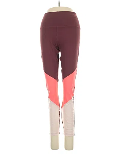 Pre-owned Fabletics Active Pants In Burgundy