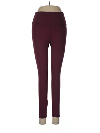 Pre-owned Fabletics Active Pants In Burgundy