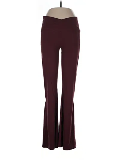 Pre-owned Fabletics Active Pants In Burgundy